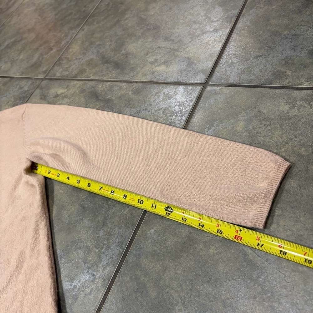 Charter Club 2-Ply Tan 100% Cashmere Sweater Pullover Womens Sz L Career Minimal - Picture 7 of 9